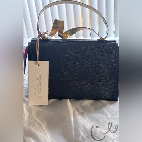 Cleobella Nicole Handbag Lamb Leather Brass Handle Bag NWOT MSRP $345 - Picture 2 of 12